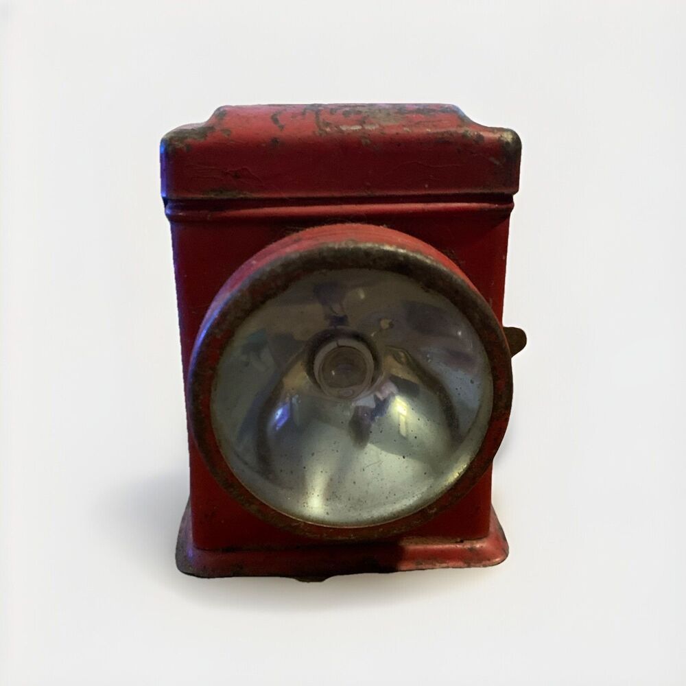 Vintage Niagra “Electric Lantern " Searchlight Red Flashlight Train Lamp Antique